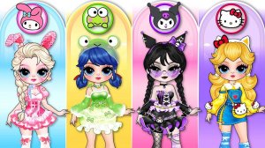 Чудесное преображение принцессы в виде божьей коровки! Лучшие модные бумажные куклы своими руками