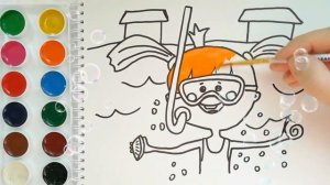 Раскраска для детей ЖИЛА БЫЛА ЦАРЕВНА. Мультик-раскраска. Учим цвета.