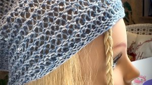 КАКАЯ ПРЕЛЕСТЬ! КОСЫНКА СПИЦАМИ из БУРЕТНОГО ШЕЛКА!