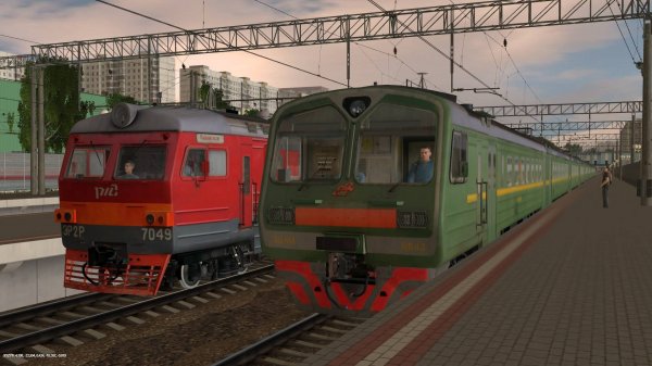 Чертановское направление в игре Trainz 12, поездка от Москвы до Дуная ЭР2Р-7049
