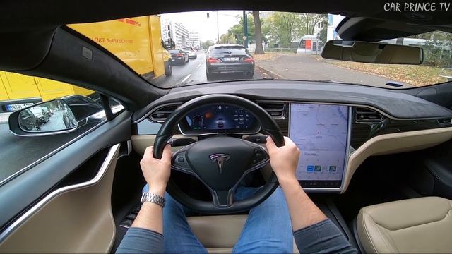 Tesla Model S 90D City POV Test Drive смотреть онлайн