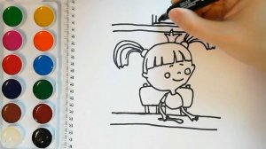 Раскраска для детей ЖИЛА БЫЛА ЦАРЕВНА /Мультик - раскраска /Учим цвета