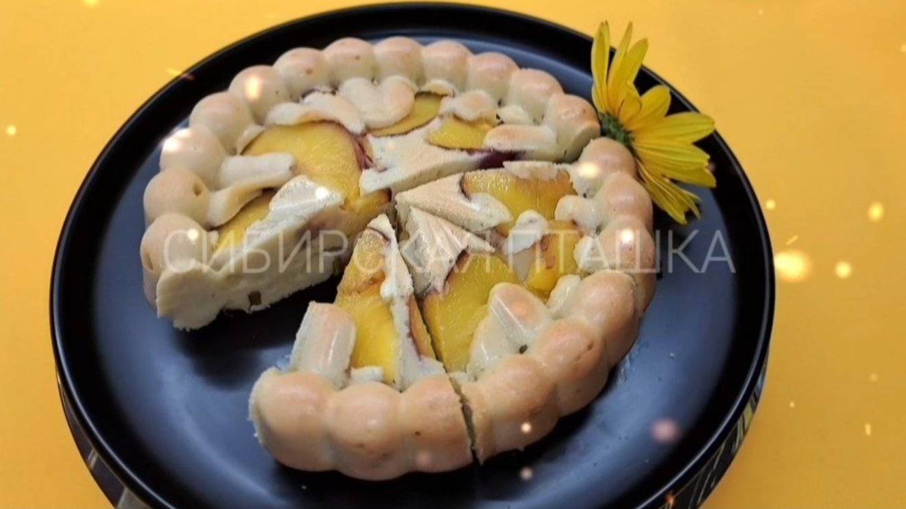 Классный рецепт сладкого пирога с персиком! 🍑