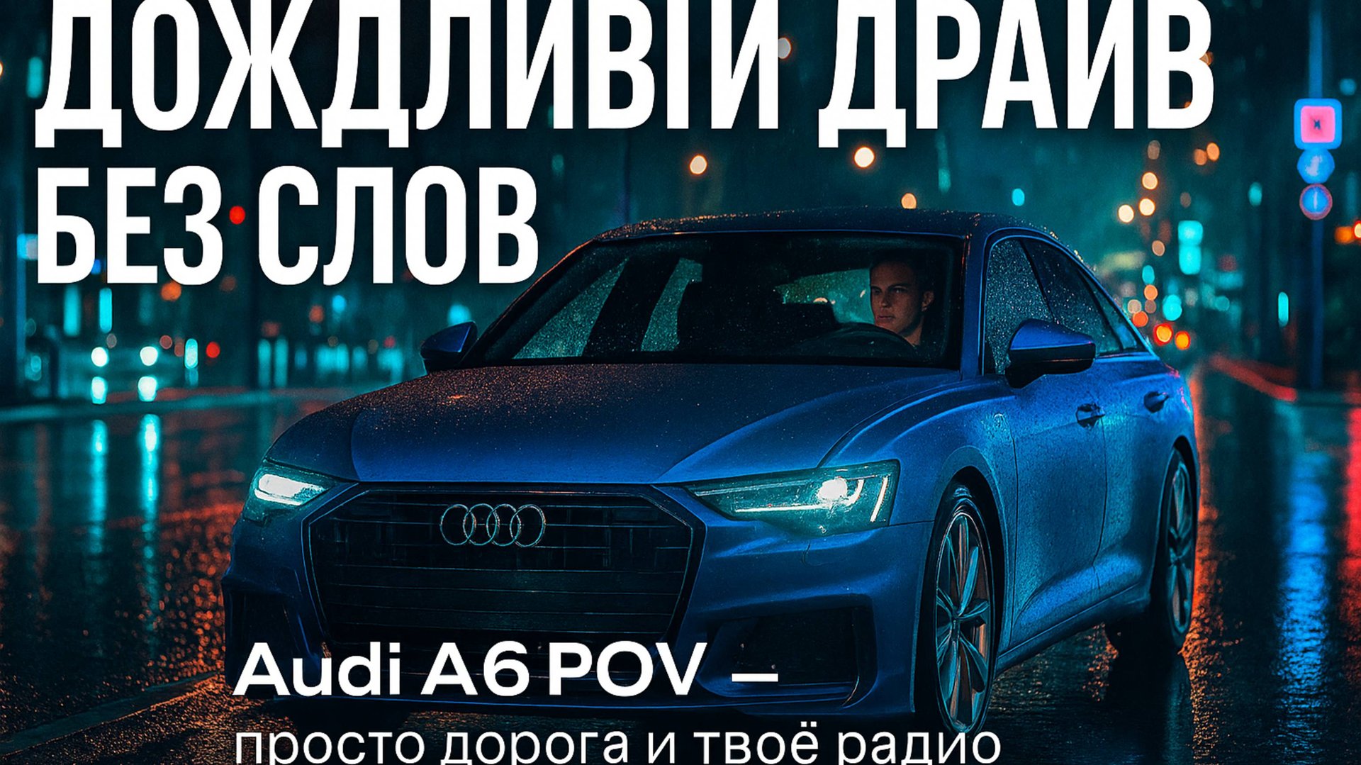 Audi A6 | Дождливый драйв без слов | Audi A6 POV — просто дорога и твоё радио