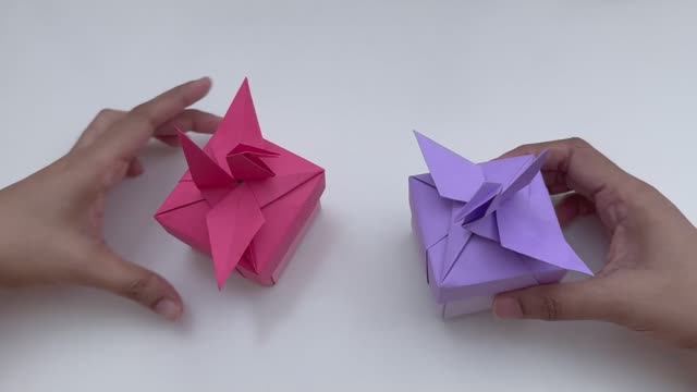 Подарочная коробка из бумаги! Поделки с детьми! Оригами своими руками! смотреть онлайн