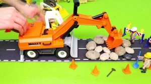 Экскаватор, пожарная машина, полицейские машины, мусоровые грузовики, тушечные машины для детей