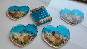 Подстаканники из эпоксидной смолы Сердце океана
