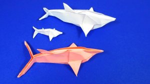 Как сделать оригами дельфина. Дельфин из бумаги пошагово