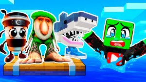 ВЫЖИВАНИЕ на ПЛОТУ с ТРАЛАЛЕРО ТРАЛАЛА БРР ПАТАПИМ КАПУЧИНО АССАСИНО в МАЙНКРАФТ