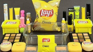 Желтый Lays Slime смешиваем в яркий Слайм, Слайм ASMR