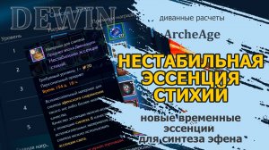 Archeage: Нестабильная эссенция стихий
