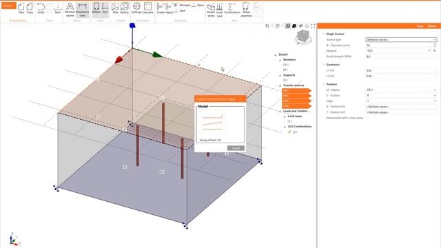 (IDEA StatiCa Concrete) Structural design of eccentrically loaded anchoring смотреть онлайн