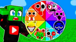 КОЛЕСО ФОРТУНЫ ВСЕ СПРУНКИ ХОРРОР В МАЙНКРАФТ ЗОМБАК СПРАНКИ