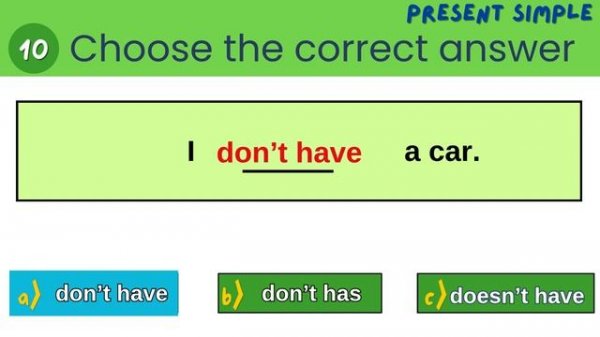 Present Simple _ Grammar Test