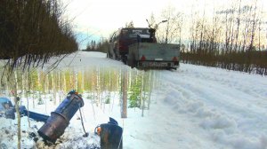 Трудный металл! Все тает дороги валятся еле выехал! забрал пиролизную установку!Ниссан снова в деле