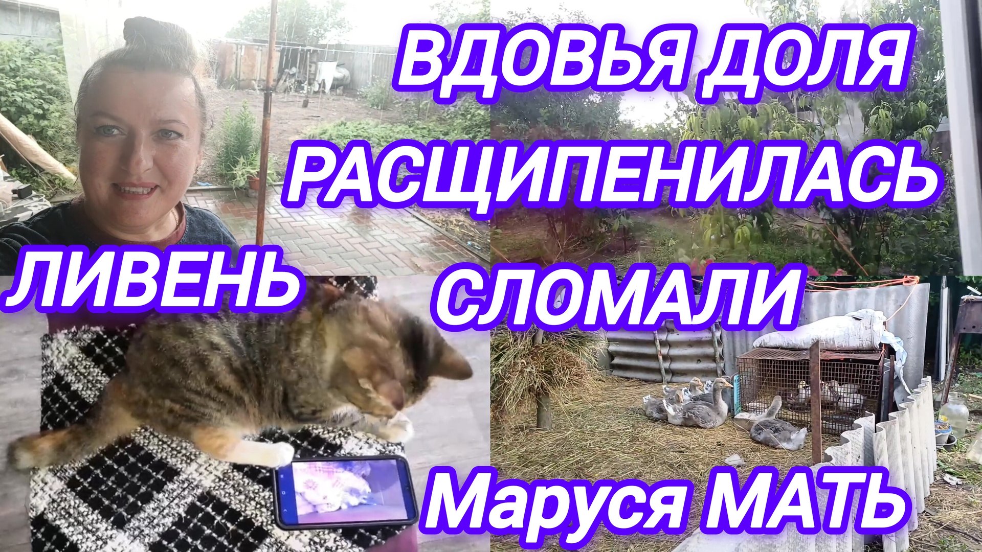 ВДОВЬЯ ДОЛЯ. ЛИВЕНЬ. РАСЩИПЕНИЛАСЬ. СЛОМАЛИ. Маруся МАТЬ. смотреть онлайн