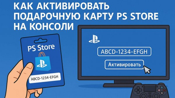 Как активировать подарочную карту PS Store на консоли