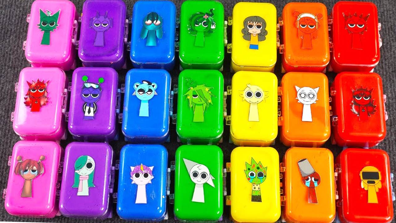 Мультики для малышей. Смешиваем глину Спрунки и слайм. Мультики для детей смотреть онлайн смотреть онлайн