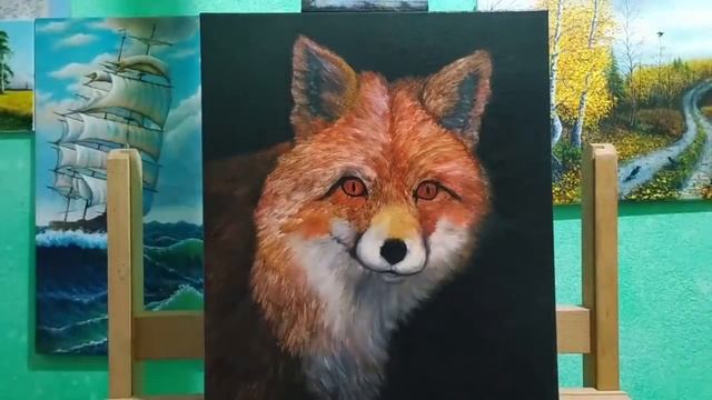 Как быстро и легко рисовать шерсть|как рисовать лисицу маслом|как рисовать маслом|how to draw a fox смотреть онлайн