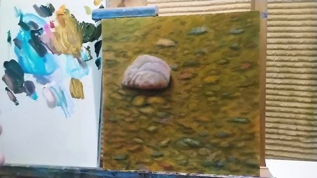 Простой способ нарисовать прозрачную воду|как нарисовать камни под водой легко #живопись смотреть онлайн