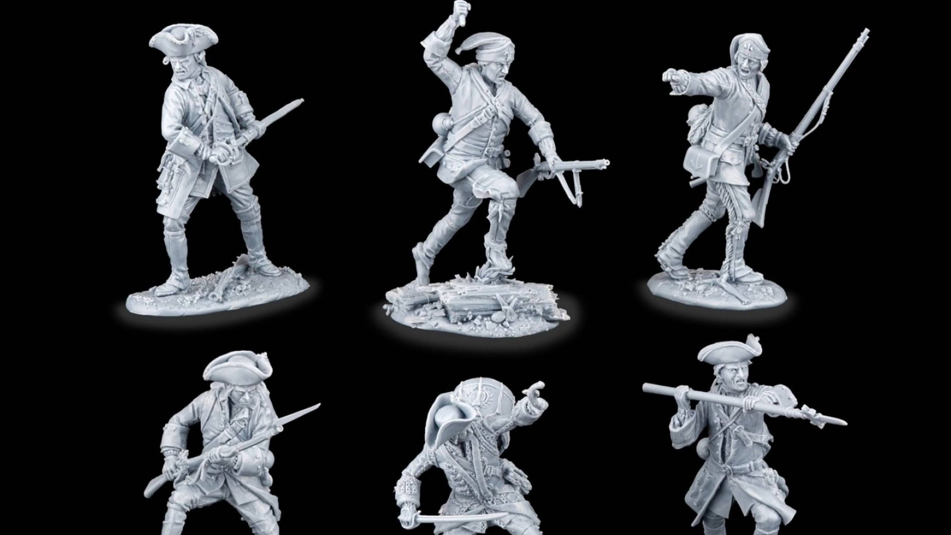 солдатики Plastic Platoon Французская колониальная морская пехота  1754-1763