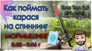 Как поймать карася на спиннинг. Мормышинг. Сверх малые веса. Tele Ten 2.0 150 (0.1 - 1.5 г)