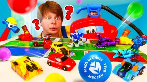 Машинки трансформеры выполняют невероятные превращения с помощью ШАРИКОВ!