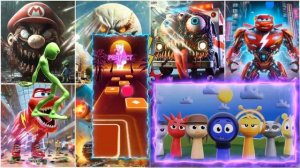 8 Монстров, выполняющих задание - Вращающееся колесо 7