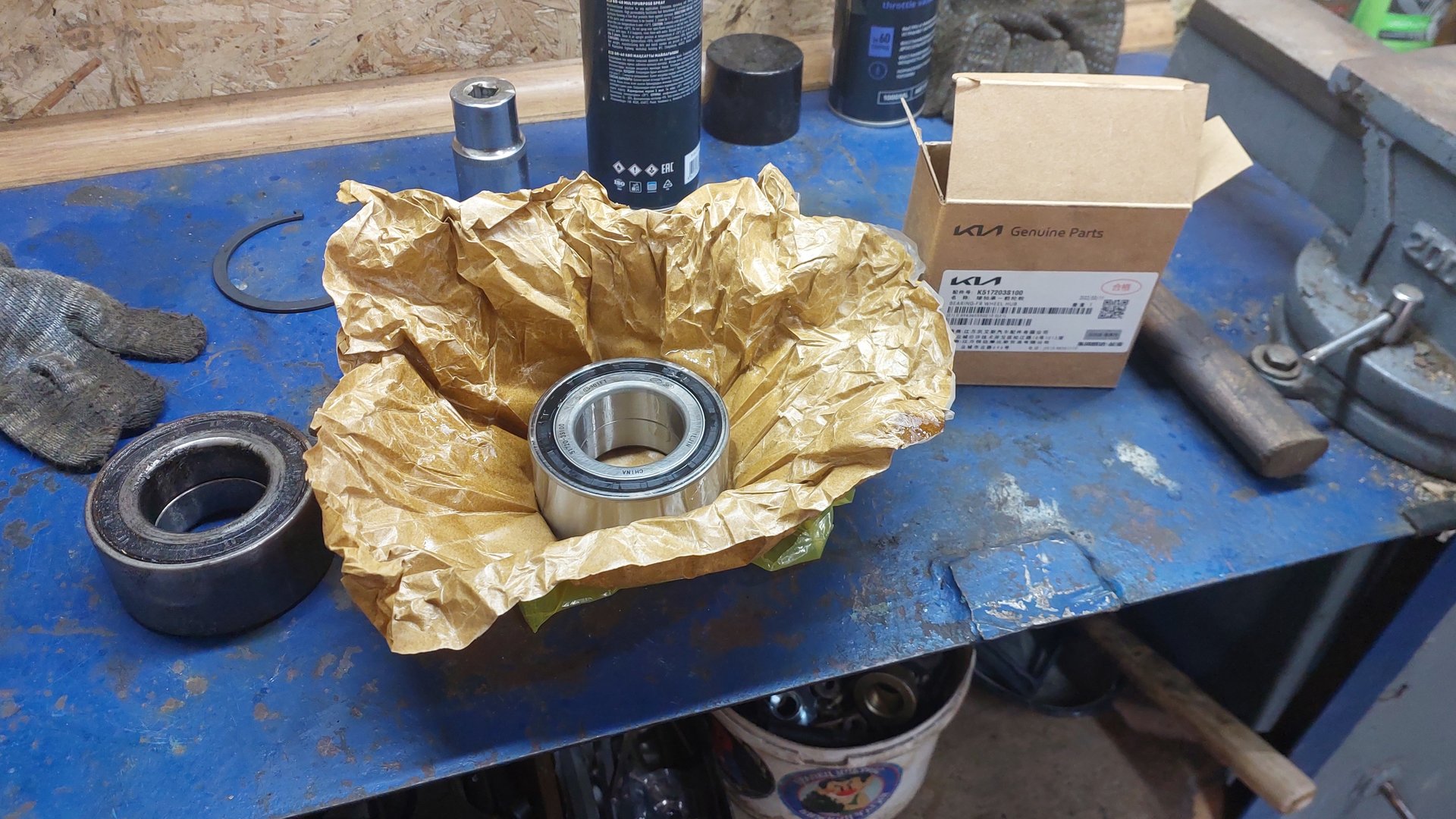 Будни в гараже. Замена переднего ступичного подшипника Hyundai Creta. смотреть онлайн