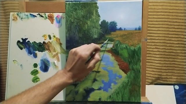 Как рисовать ручей и ряску мастер класс|как рисовать деревья и высокую траву #art #рисуем #живопись смотреть онлайн