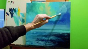 Интерьерная картина абстракция мастихином|Interior painting abstraction with a palette knife #art