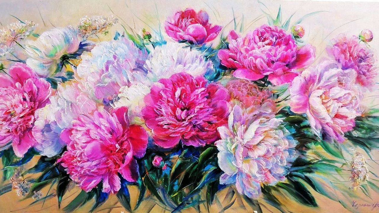Цветочные натюрморты художника Марины Чернышёвой смотреть онлайн