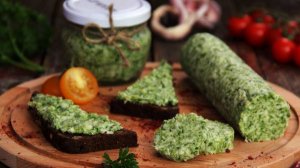 Вкусная паста из сала и чесночных стрелок