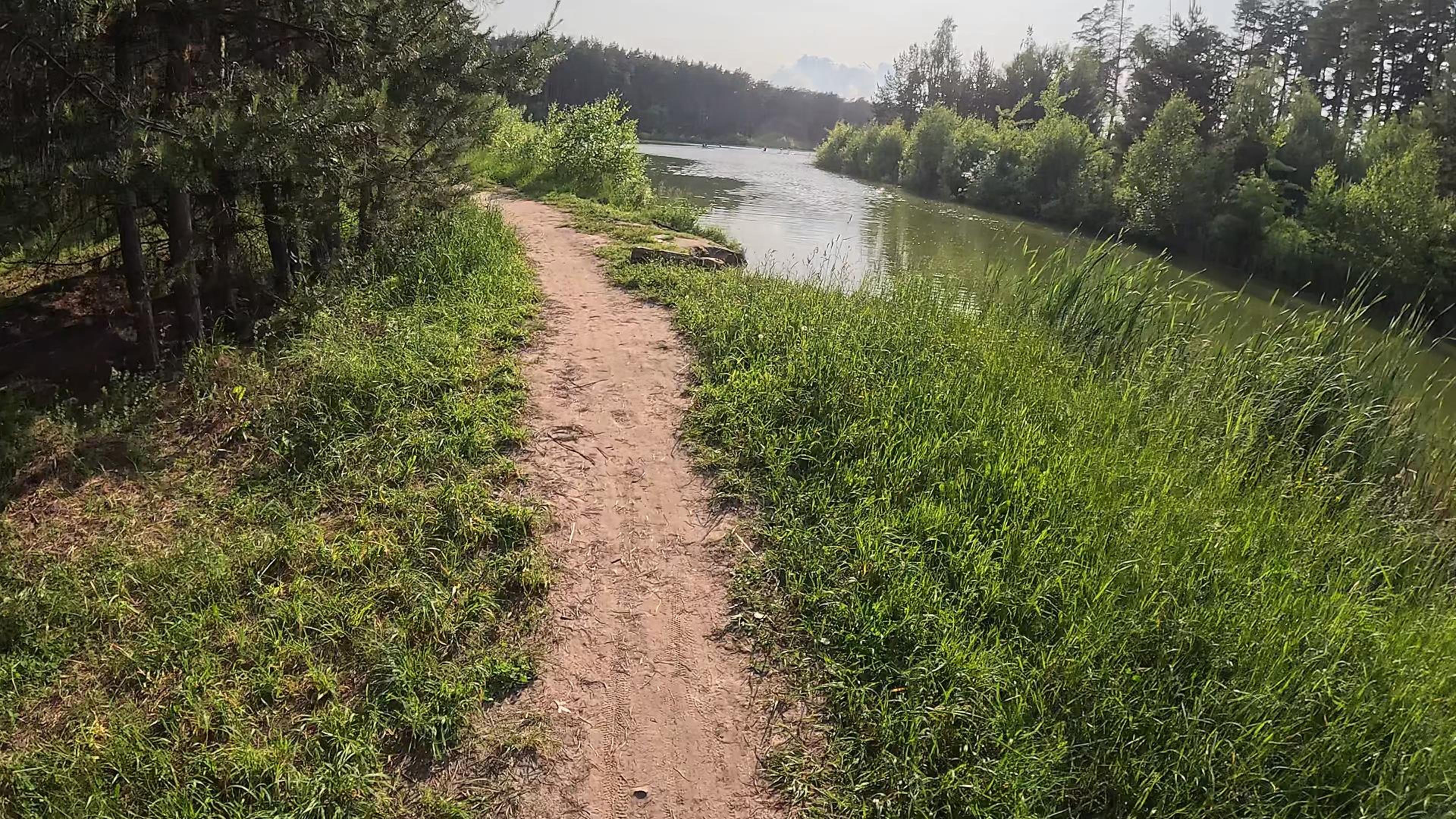 Прогулка по лесу и озеру Лебяжье  на велосипеде Gopro 4k