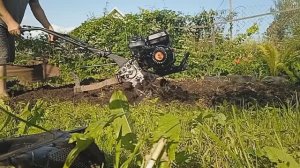 МБ-7 мотоблок культиватор из коробки ч.8 первый дёрн