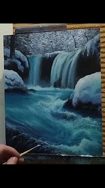 Изумрудный водопад акрилом #шортсы #шортс #art #shorts смотреть онлайн