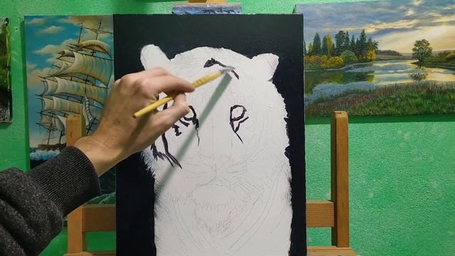 Рисуем символ 2022 года простая техника|как нарисовать тигра легко и просто часть#1 смотреть онлайн