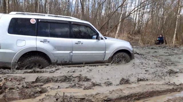 Паджеро 4*4 грязь, лайт.SUV,Mitsubishi Pajero,off-road смотреть онлайн