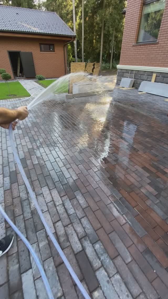 Промывка брусчатки