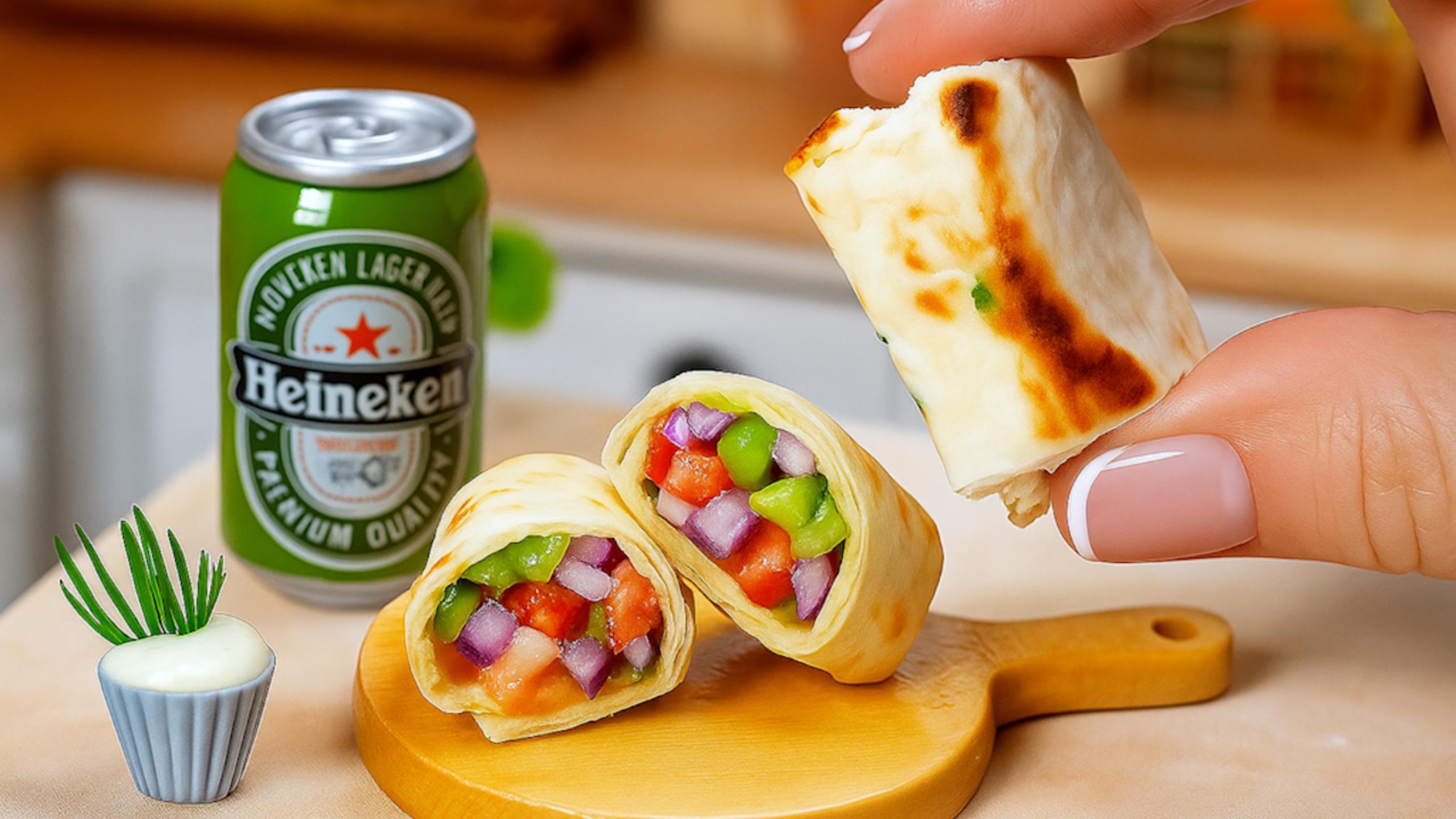 Самая Вкусная Мини Шаурма с Курицей 🌯 Готовлю Маленькую Еду! 🤩 Мини Кухня смотреть онлайн