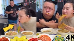 ASMR  🍜🍝🍜🥓🥢🍗 веселая семья из Китая. Большая подборка