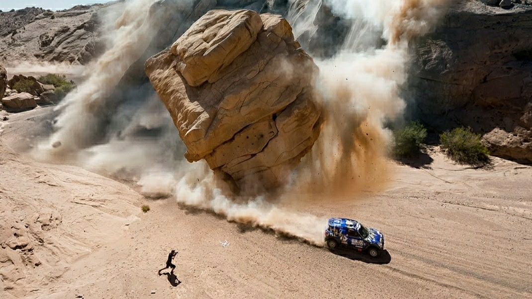 Мощные камнепады снятые на камеру