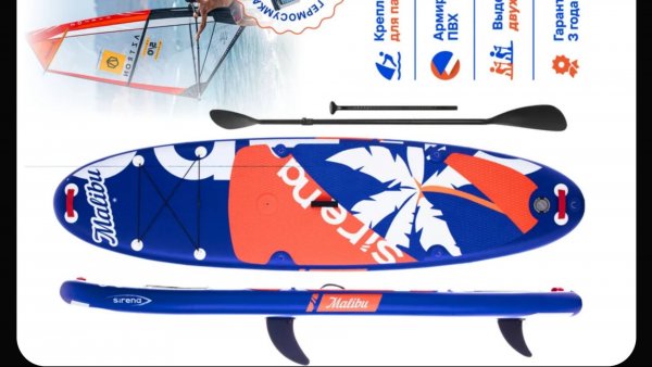 Часть 2 Обзор #SUP-доска #SIRENA MALIBU 10,6 с креплением под #парус, весло, насос #САП #wind #sup