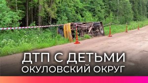 В Окуловском округе автобус с детьми опрокинулся на бок