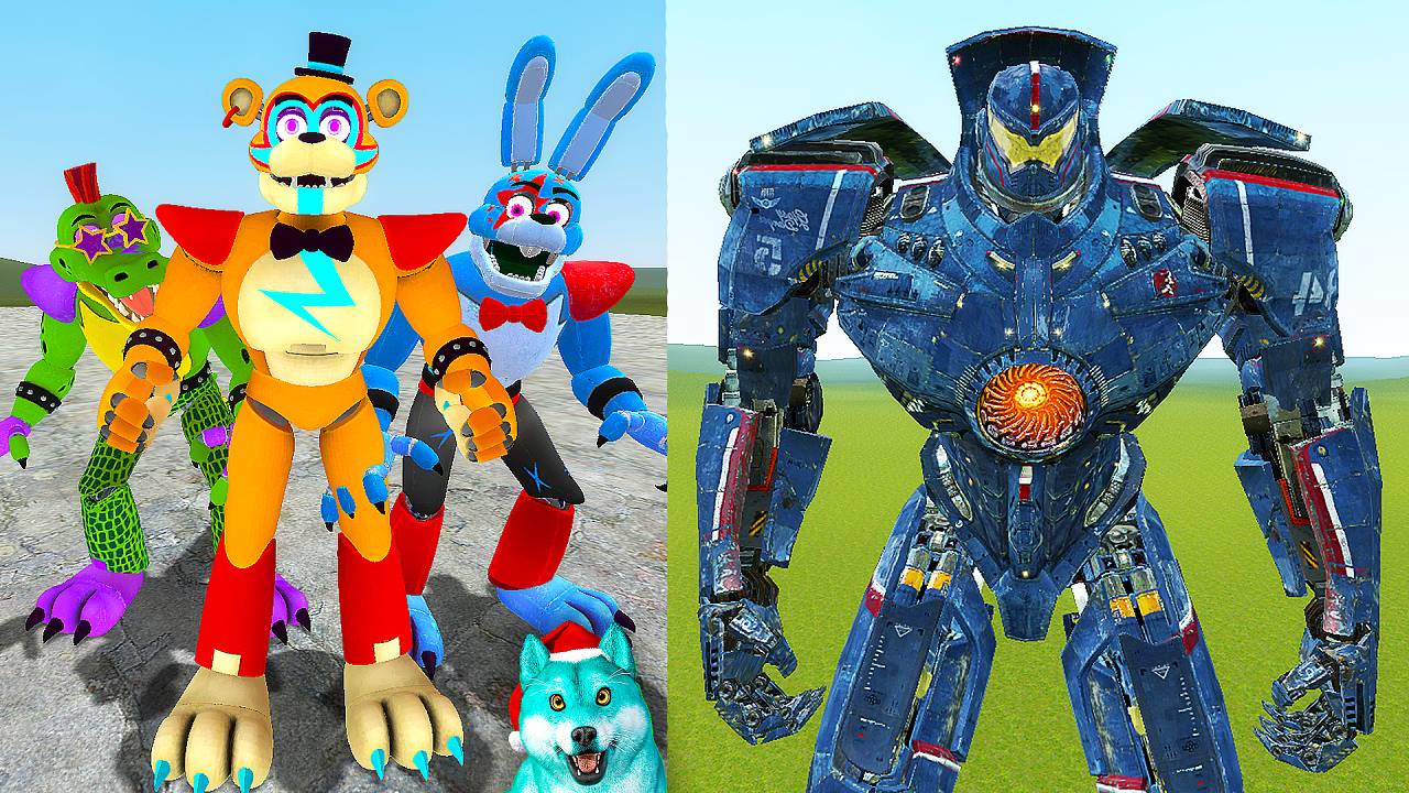 Робот против фнаф 9 аниматроников в гаррис мод! fnaf garry's mod смотреть онлайн