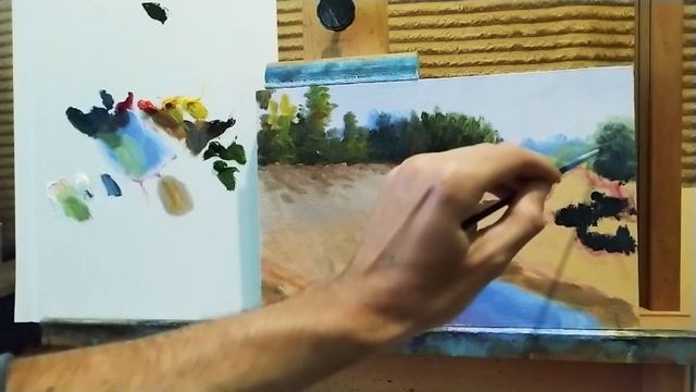Быстрый летний этюд|Разбираем как писать пастозный этюд смотреть онлайн