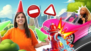 Барби нарушила правила и попала в аварию, но Маша научила её водить правильно!