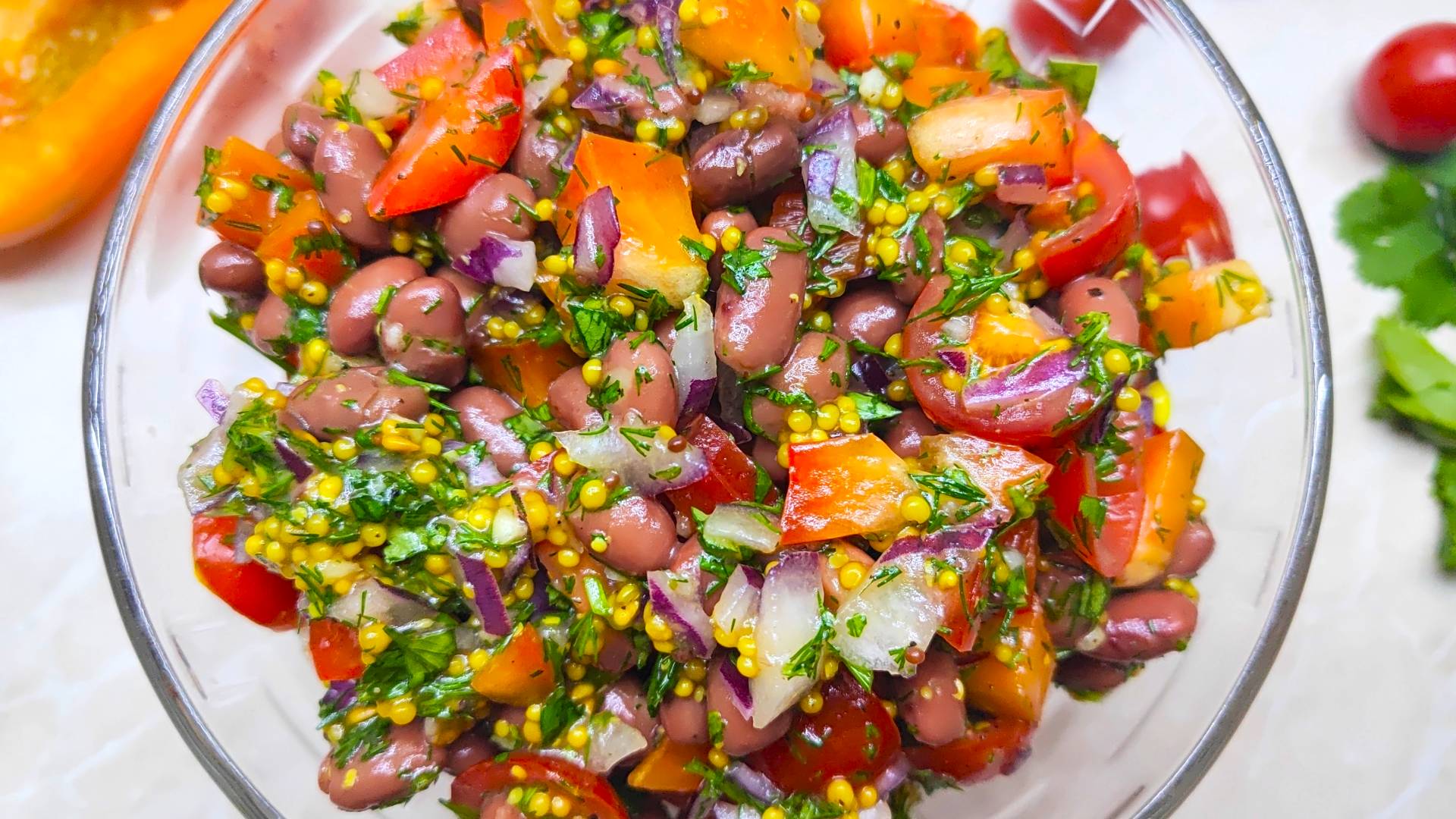 Яркий салат с красной фасолью и болгарским перцем за 15 минут смотреть онлайн
