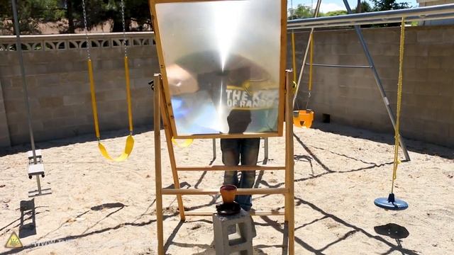 Will The Solar Scorcher Light Thermite? TKOR Tests A Solar Beam From Giant Magnifying Glass