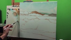 Учимся рисовать море,как рисовать большую волну и горы,море маслом #1 |how to draw sea #art #море